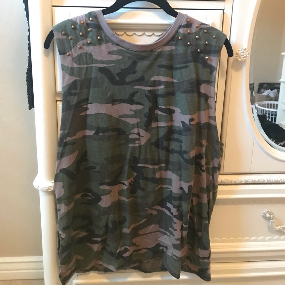 Studded camo tank